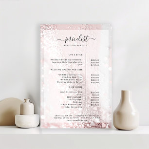 Glitter Salon Price List Poster
