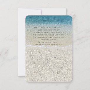 Glitter Sandy Beach Wedding Wishing Well Invitation