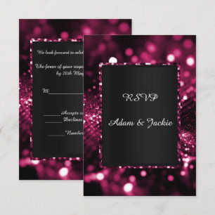 GLITTER SATIN ELEGANT LUXURY rsvp Invitation