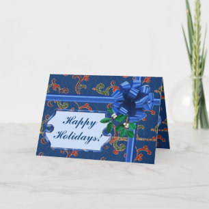 Glitter Scroll Holiday Card