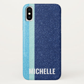 Glitter SHADES OF BLUE | Girly Lady Boss Case-Mate iPhone Case