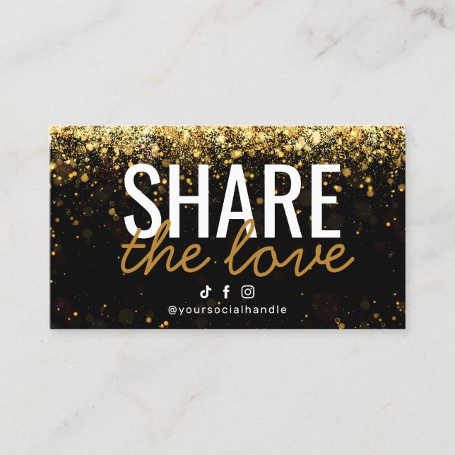 Glitter Share The Love Referral Card  (Front)