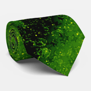 Glitter shine glow green confetti sequins Christma Tie