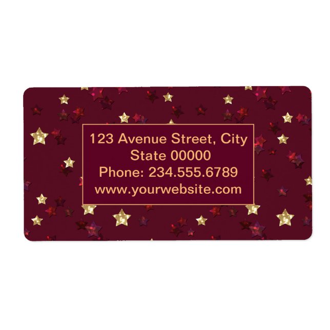 Glitter shine sequin confetti stras starry red goo (Front)