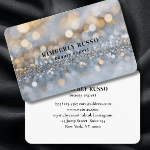 Glitter, Silver, Gold Business Card