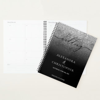 Glitter Silver SPARKling Wedding Calligraphy Planner