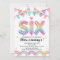 Glitter SIX Girly Rainbow Sequin 6th Birthday