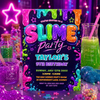 Glitter Slime Neon Birthday Party