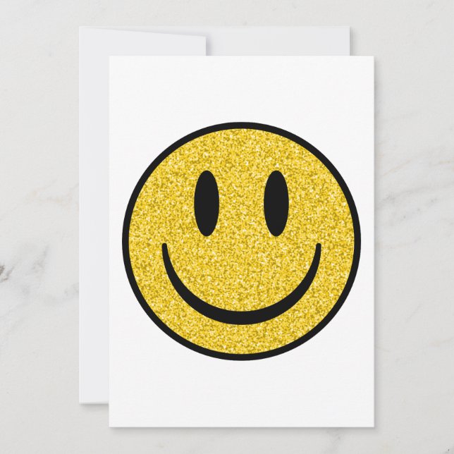 Glitter Smile Face Holiday Card (Front)