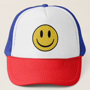 Glitter Smile Face Trucker Hat