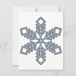 Glitter Snowflake - Baby Blue Branches Card
