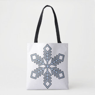 Glitter Snowflake - Baby Blue Branches Tote Bag