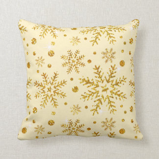 Glitter Snowflake Flurries CHOOSE BACKGROUND COLOR Cushion