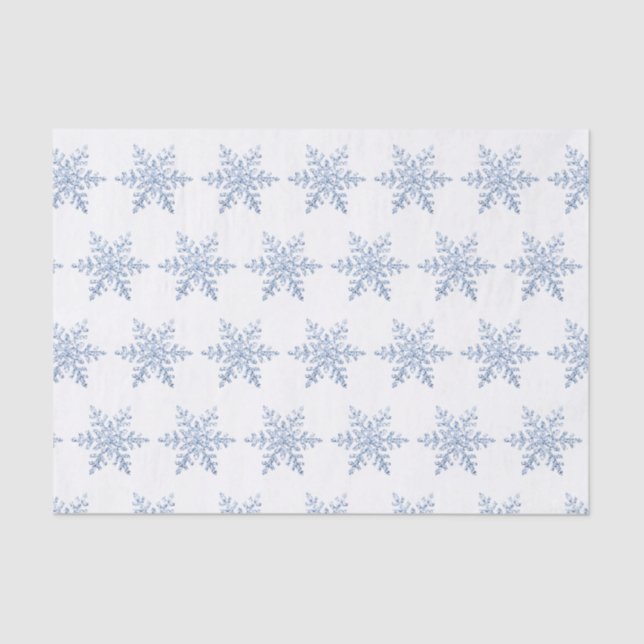 Glitter Snowflake Pattern Tissue Paper (Front)
