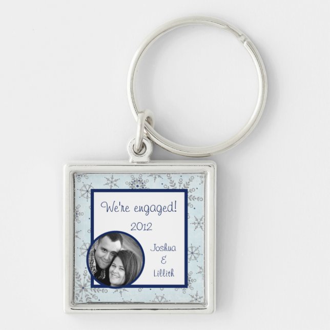 Glitter Snowflakes Key Chain (Front)