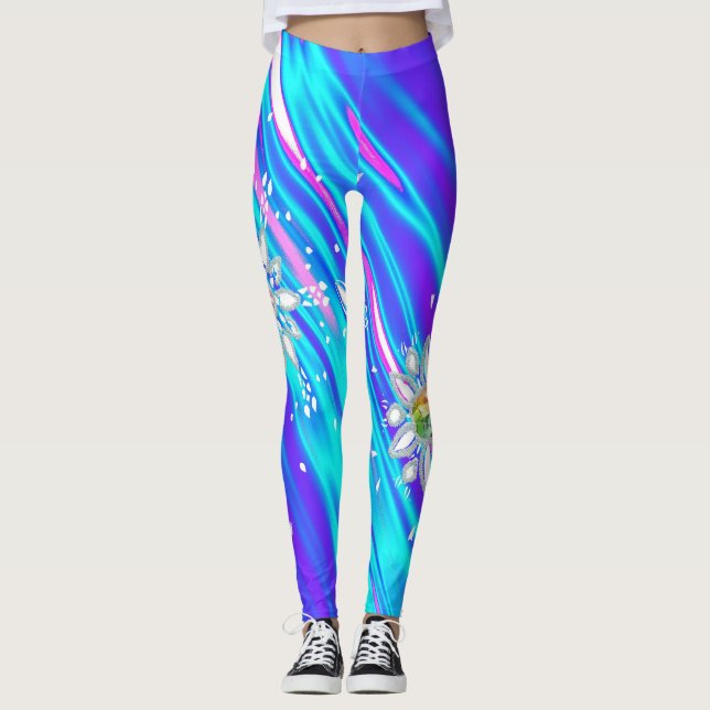 Glitter snowflakes leggings (Front)