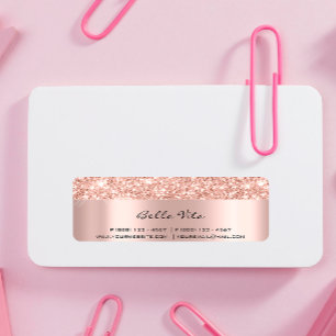 Glitter Spark Rose Gold RSVP Bridal Sweet 16th Eve