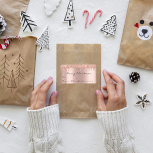 Glitter Spark Rose Snow Holidays Christmas Season