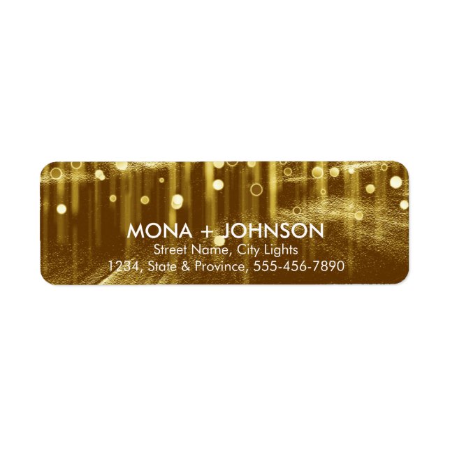 Glitter Sparkle Confetti Dots Modern Return labels (Front)