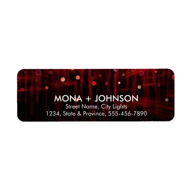 Glitter Sparkle Confetti Dots Modern Return labels (Front)