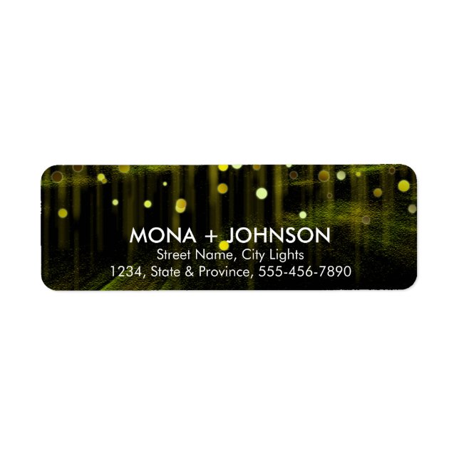Glitter Sparkle Confetti Dots Modern Return labels (Front)