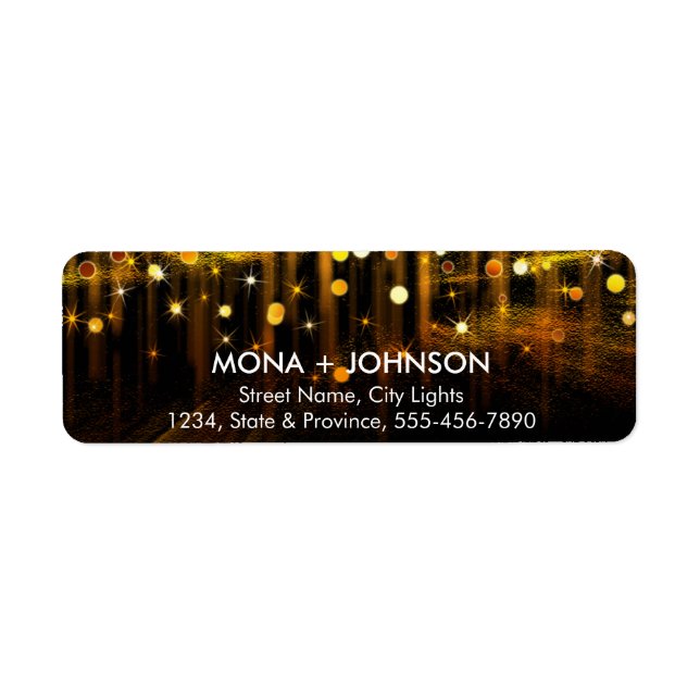 Glitter Sparkle Confetti Dots Modern Return labels (Front)