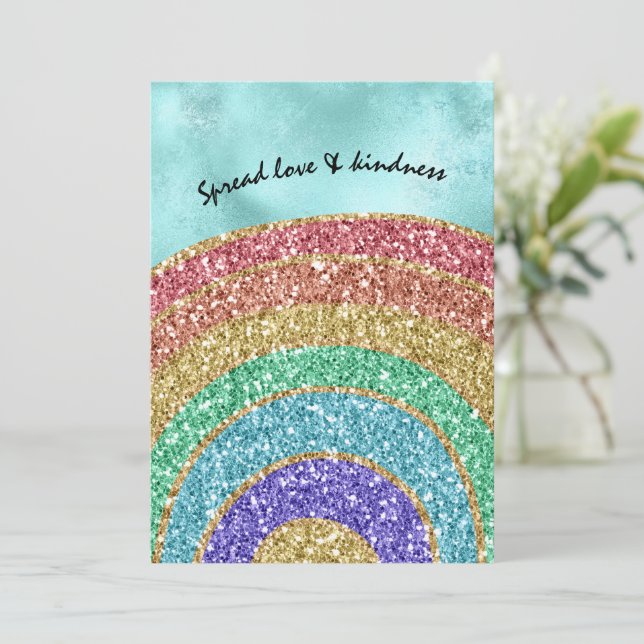 Glitter Sparkle Gold Rainbow     (Standing Front)