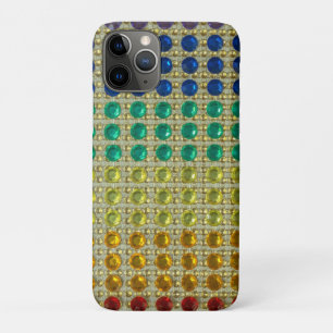 Glitter sparkle gold yellow blue gems rhinestones Case-Mate iPhone case
