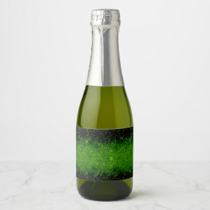 Glitter sparkle seamless confetti green shine dark sparkling wine label