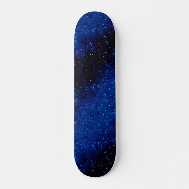 Glitter sparkle seamless confetti navy shine dark skateboard (Front)