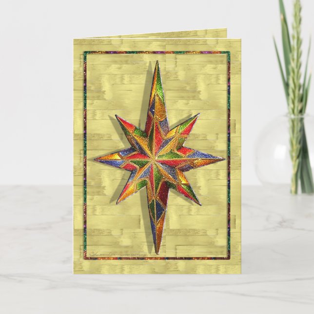 Glitter Star Holiday Card (Front)