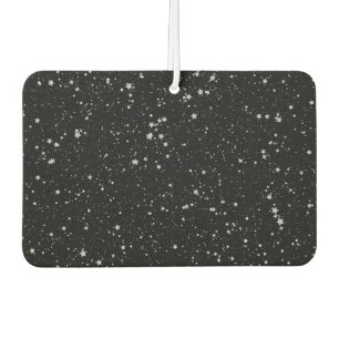 Glitter Stars2 - Silver Black Car Air Freshener