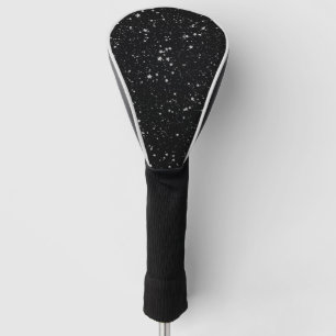 Glitter Stars2 - Silver Black Golf Head Cover