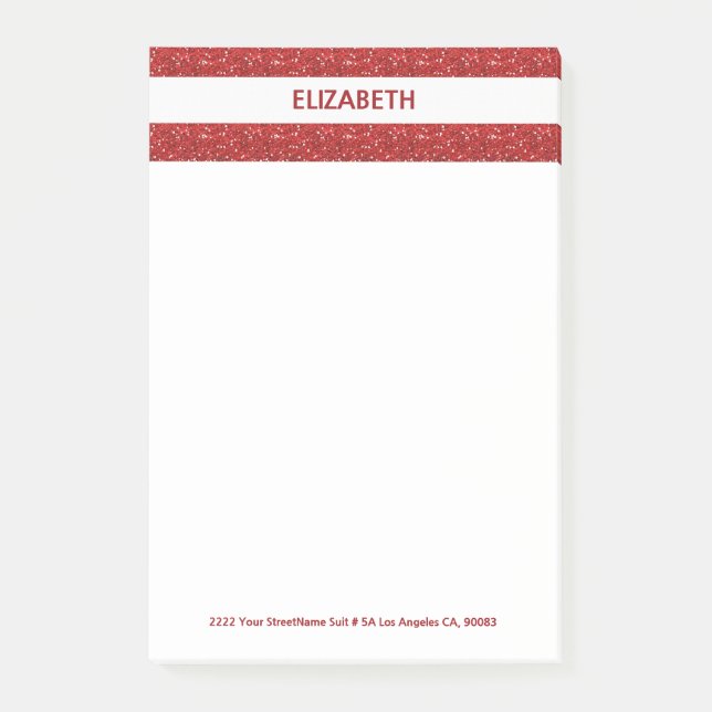 Glitter Stripes Post-it Notes (Front)