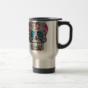 glitter Sugar Skull Travel Mug