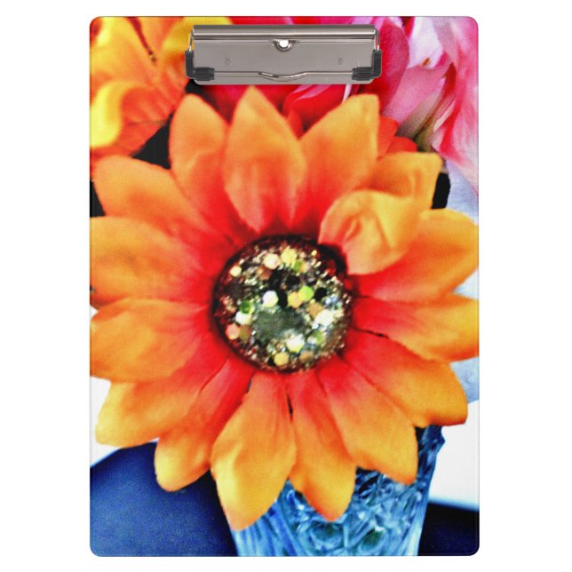 Glitter Sunflower Clipboard (Front)