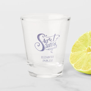 Glitter Sweet 16 Shot Glass