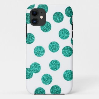 Glitter Teal iPhone Case