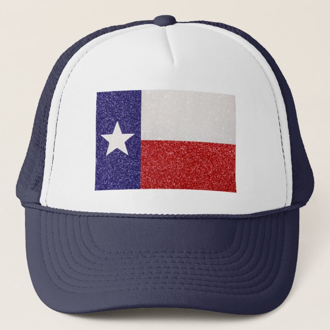 Glitter Texas flag trucker hat (Front)