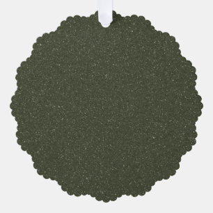 Glitter Texture Green Paper Ornament Card (Custom)