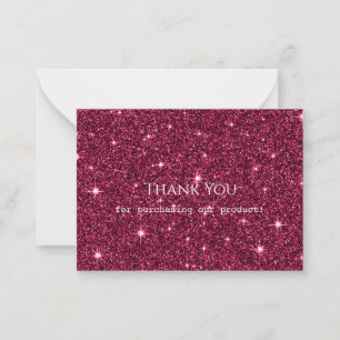 Glitter Thank You Card
