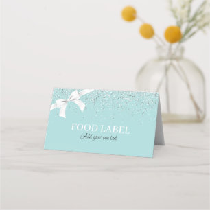 Glitter Tiffany food label card