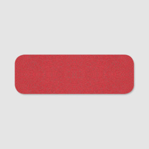 Glitter Tomato Red Name Tag Label – Customisable