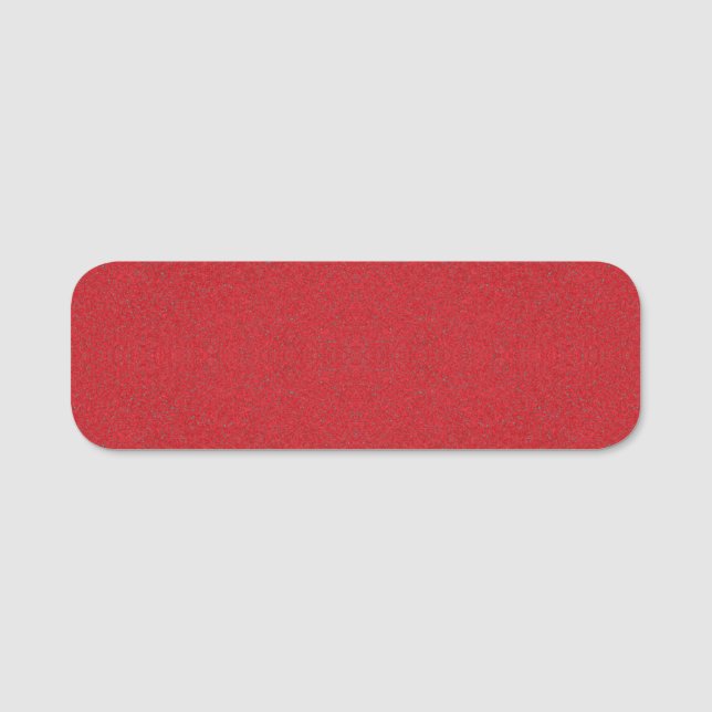 Glitter Tomato Red Name Tag Label – Customisable (Front)
