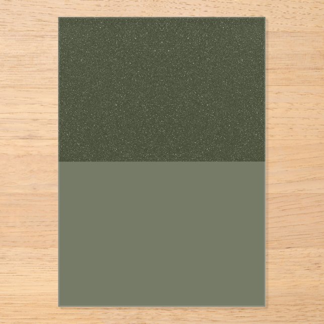 Glitter Top Moss Green Acrylic Invite – Customise Invitations (Front)