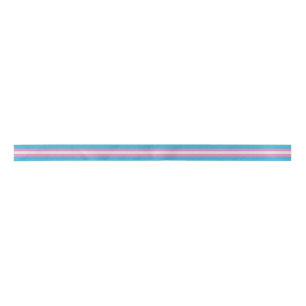 Glitter Transgender Pride Flag Satin Ribbon