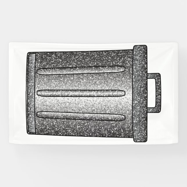 Glitter Trash Can Banner (Horizontal)