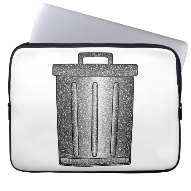 Glitter Trash Can Laptop Sleeve (Front)