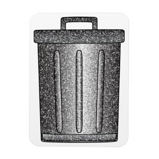 Glitter Trash Can Magnet