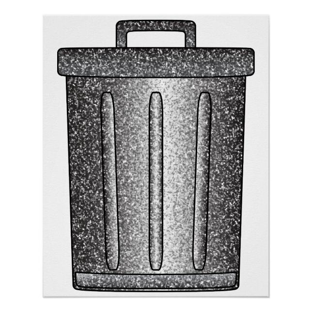 Glitter Trash Can Poster (Front)